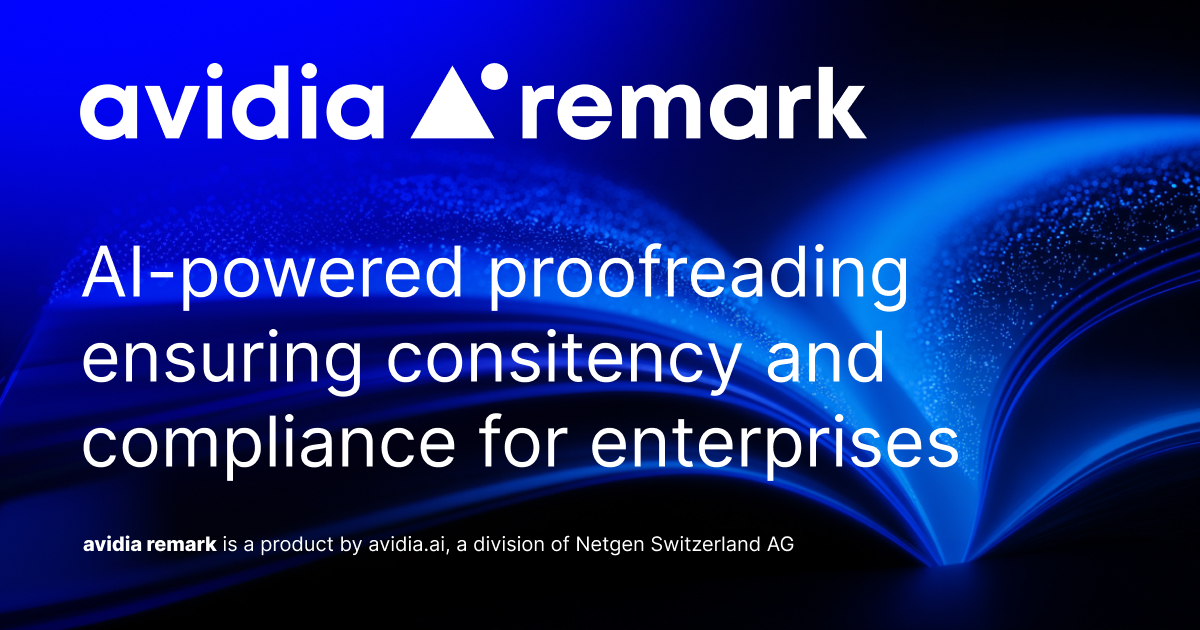 Avidia Remark - AI-Powered Proofreading for Enterprises